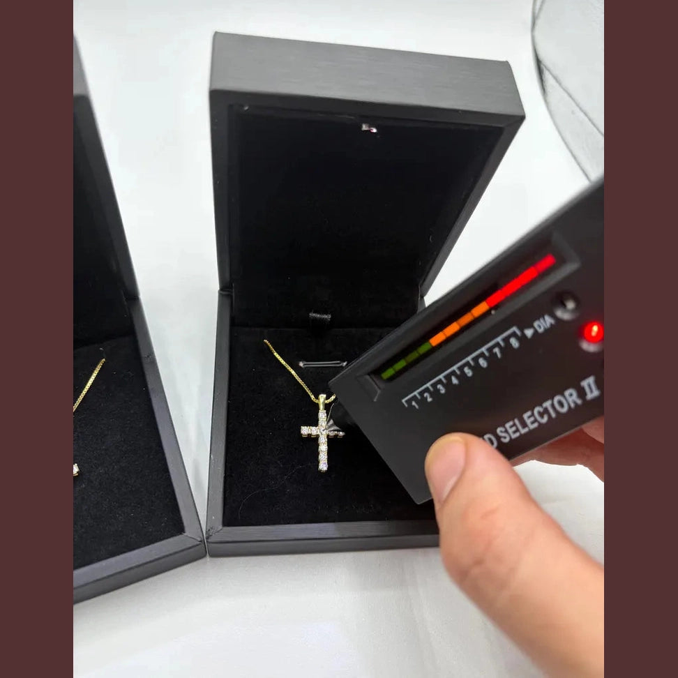Cross Pendant Necklace with Clear Stones